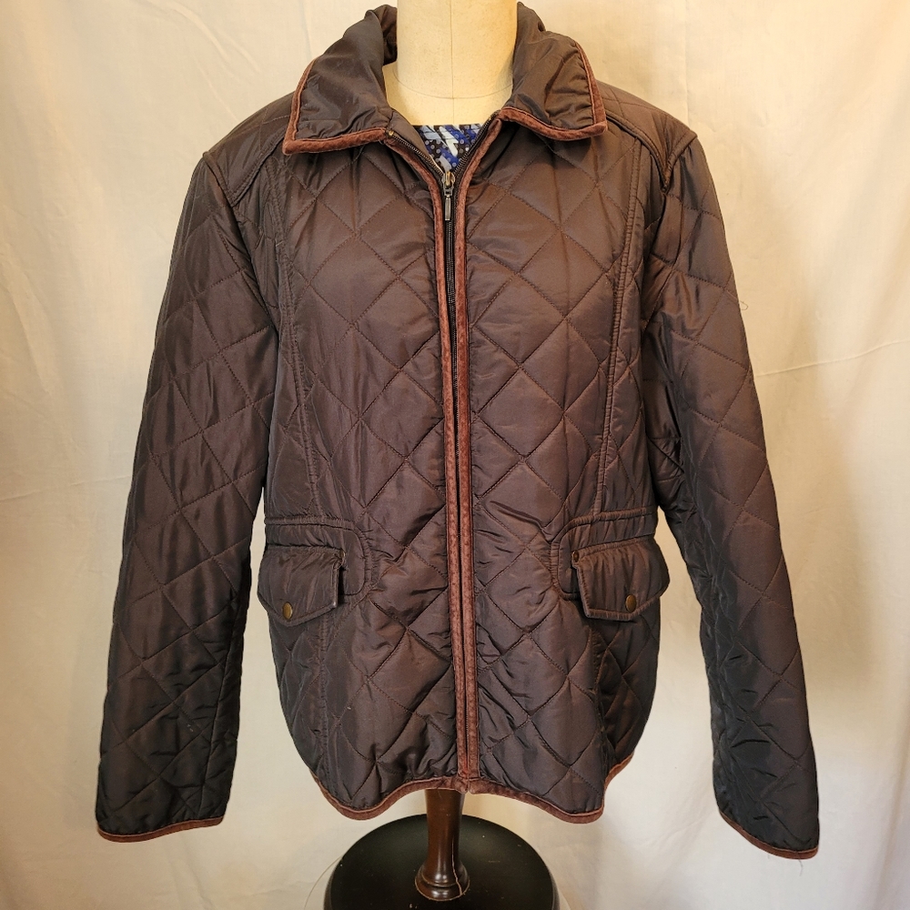 Platinum Brown Quilted Jacket XL